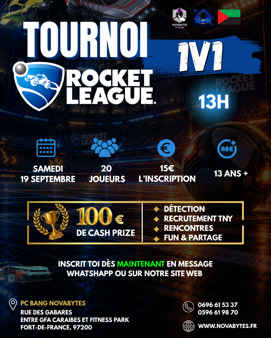Tournoi Rocket League 1V1 – PC Bang Martinique