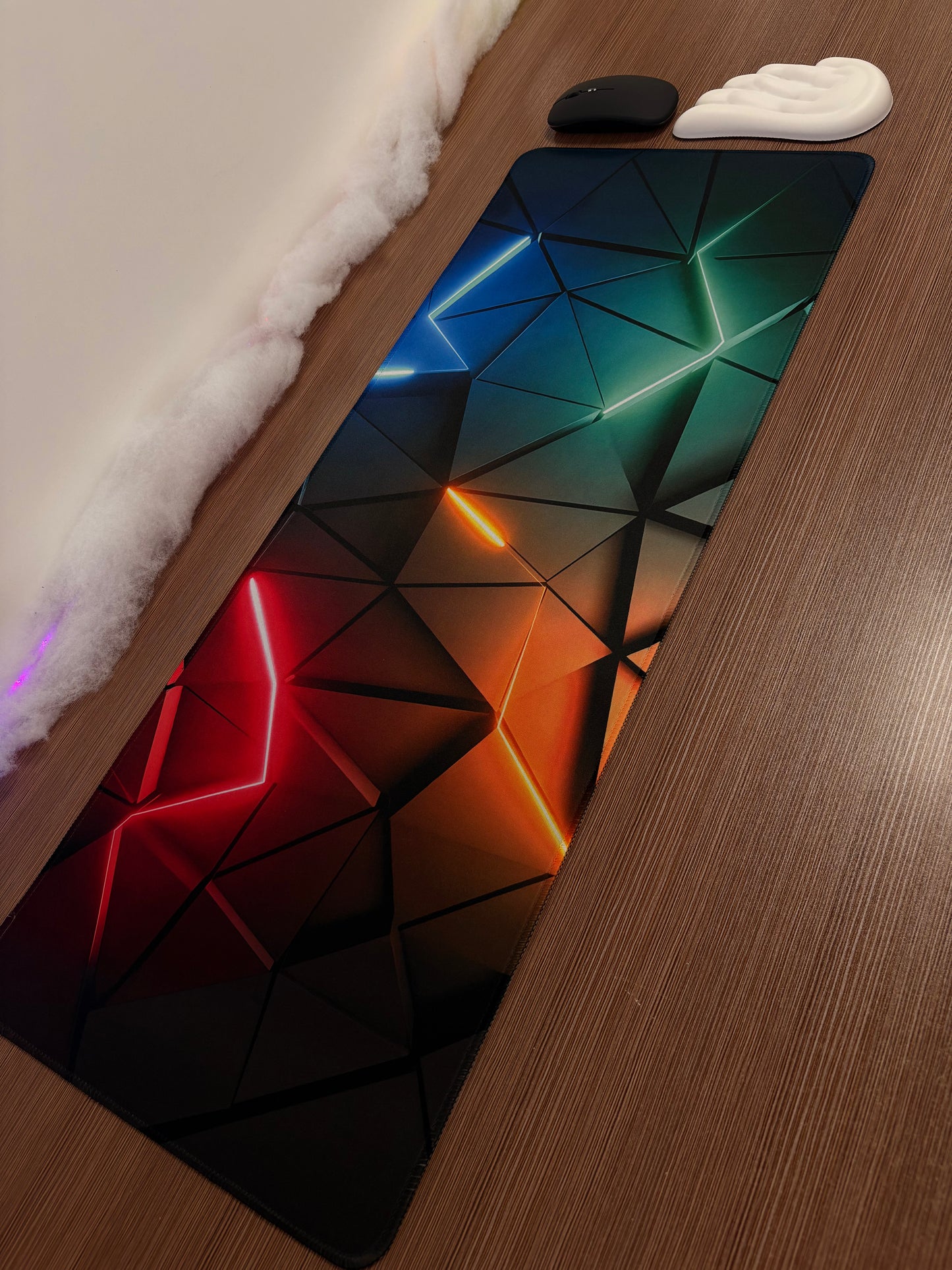 Tapis de bureau – Effet LED (80x30cm) Antidérapant & Waterproof