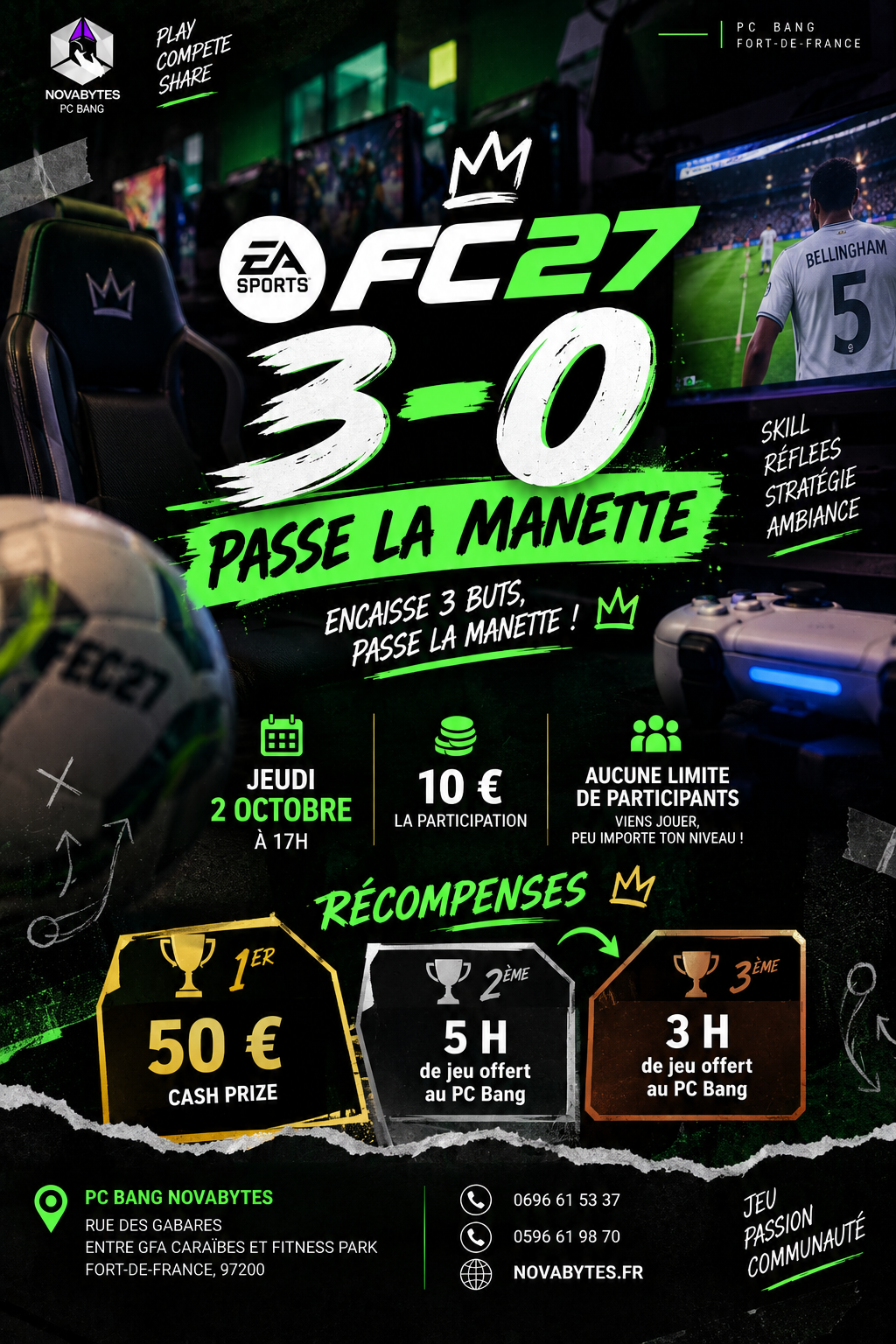 Tournoi FC27 – PC Bang Martinique