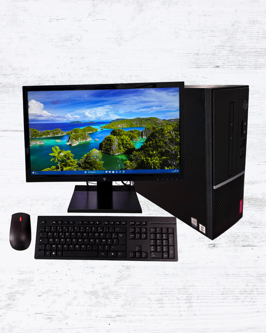 Kit PC Fixe Lenovo – i5 – 8Go RAM – SSD 256Go – Écran 23” – Windows 11 Pro